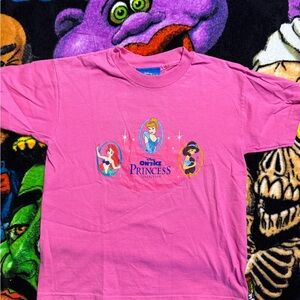 Vintage 75 years of Disney On Ice Princess Collection Pink T-Shirt Small